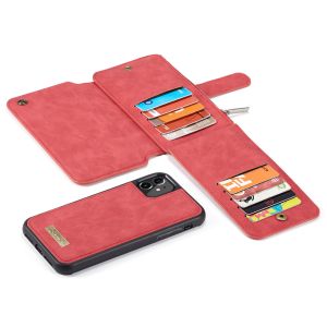 CaseMe Luxuriöse 2-in-1 Portemonnaie-Klapphülle Rot für das iPhone 11