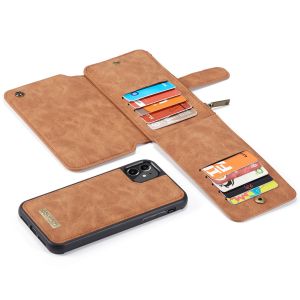 CaseMe Luxuriöse 2-in-1 Portemonnaie-Klapphülle Braun für das iPhone 11