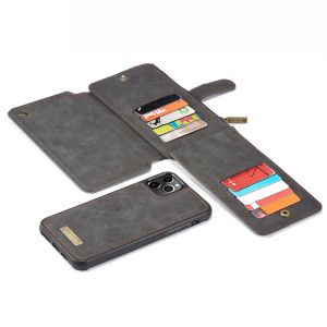 CaseMe Luxuriöse 2-in-1 Portemonnaie-Klapphülle Schwarz iPhone 11 Pro