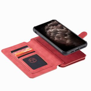 CaseMe Luxuriöse 2-in-1 Portemonnaie-Klapphülle Rot für iPhone 11 Pro