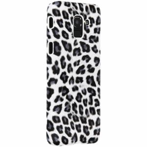 Leopard Design Hardcase-Hülle Weiß für das Samsung Galaxy J6