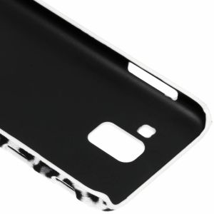 Leopard Design Hardcase-Hülle Weiß für das Samsung Galaxy J6