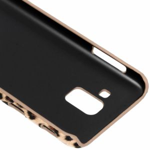 Leopard Design Hardcase-Hülle Braun für Samsung Galaxy J6