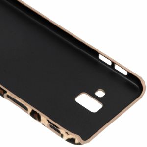 Leopard Design Hardcase-Hülle Braun für das Galaxy J6 Plus