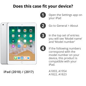 iMoshion Luxus Tablet-Klapphülle Schwarz für das iPad 6 (2018) 9.7 Zoll / iPad 5 (2017) 9.7 Zoll