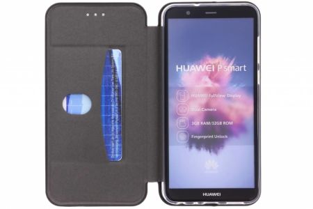 Schlankes Klapphülle Schwarz Huawei P Smart