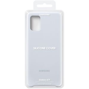 Samsung Original Silikon Cover Silber für das Galaxy A71