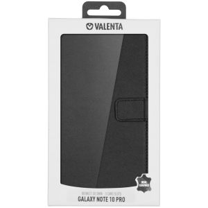 Valenta Klapphülle Leather Schwarz für das Samsung Galaxy Note 10 Plus