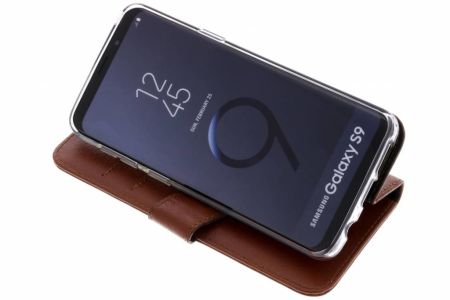 Valenta Braunes Klapphülle Classic Luxe für das Samsung Galaxy S9