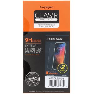 Spigen GLAStR Tempered Glas Displayschutzfolie Duo iPhone Xs / X