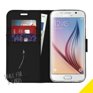 Accezz Wallet TPU Klapphülle Schwarz für das Samsung Galaxy S6