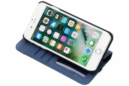 Decoded Leather Wallet Klapphülle Blau iPhone 8 Plus / 7 Plus / 6(s) Plus
