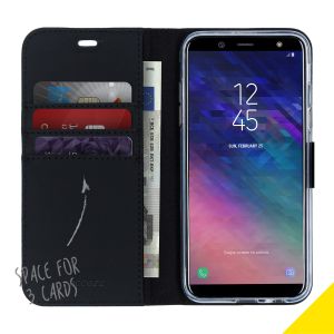 Accezz Schwarzes Wallet TPU Klapphülle Samsung Galaxy A6 (2018)
