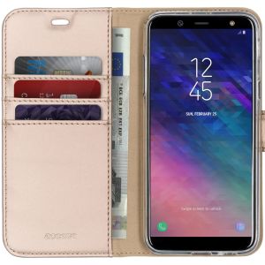 Accezz Goldfarbenes Wallet TPU Klapphülle für das Galaxy A6 (2018)