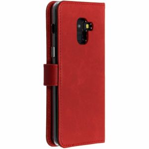 Selencia Echtleder Klapphülle für das Samsung Galaxy A8 (2018) - Rot