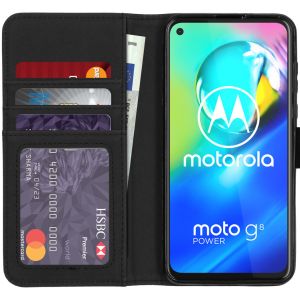 iMoshion Luxuriöse Klapphülle Dunkelblau Motorola Moto G8 Power