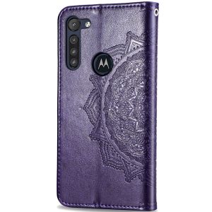 Mandala Klapphülle Violett für Motorola Moto G8 Power