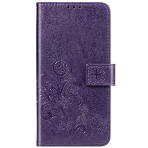 Kleeblumen Klapphülle Violett für das Sony Xperia 10 II