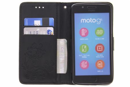 Kleeblumen Klapphülle für Motorola Moto G5