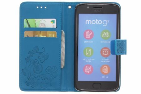 Kleeblumen Klapphülle für Motorola Moto G5