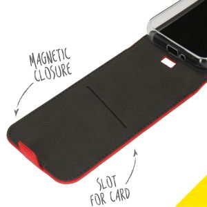 Accezz Schwarzer Flip Case Rot für das Samsung Galaxy Xcover 4 / 4s