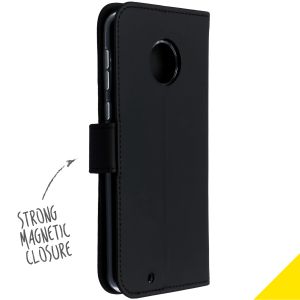 Accezz Schwarzes Wallet TPU Klapphülle für das Motorola Moto G6