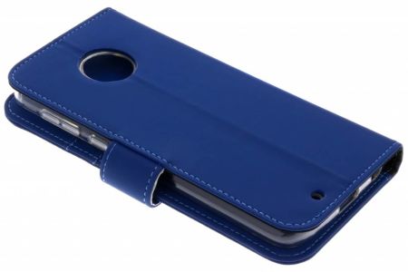 Accezz Blaues Wallet TPU Klapphülle für das Motorola Moto G6