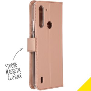 Accezz Wallet TPU Klapphülle Motorola Moto G8 Power Lite - Roségold