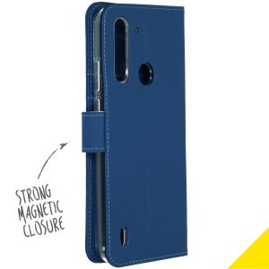 Accezz Wallet TPU Klapphülle Motorola Moto G8 Power Lite - Blau