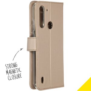 Accezz Wallet TPU Klapphülle Motorola Moto G8 Power Lite - Gold