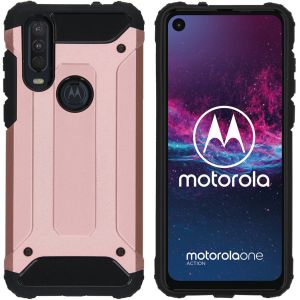 iMoshion Rugged Xtreme Case Roségold für das Motorola One Action