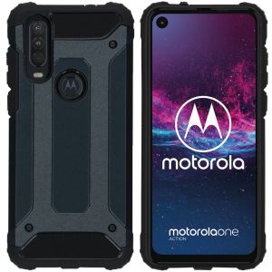 iMoshion Rugged Xtreme Case Dunkelblau für das Motorola One Action