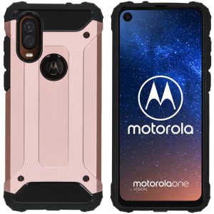 iMoshion Rugged Xtreme Case Roségold für Motorola One Vision