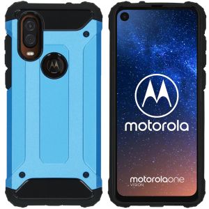 iMoshion Rugged Xtreme Case Hellblau für Motorola One Vision