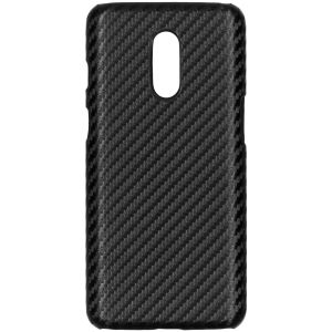 Carbon Look Hardcase-Hülle Schwarz für das OnePlus 7