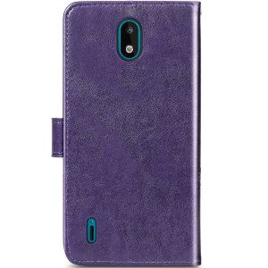 Kleeblumen Klapphülle Nokia 1.3 - Violett
