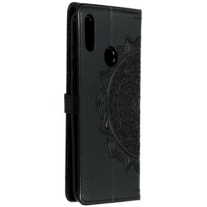 Mandala Klapphülle Schwarz für das Huawei Y7 (2019)