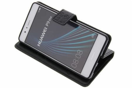 Kleeblumen Klapphülle Schwarz für Huawei P9 Lite