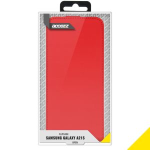 Accezz Flip Case für das Samsung Galaxy A21s - Rot