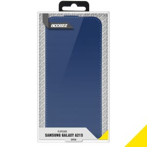 Accezz Flip Case für das Samsung Galaxy A21s - Blau