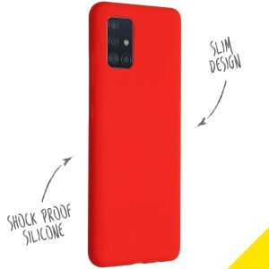 Accezz Liquid Silikoncase Rot für das Samsung Galaxy A51