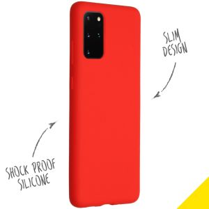 Accezz Liquid Silikoncase Rot für das Samsung Galaxy S20 Plus