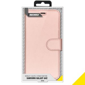 Accezz Wallet TPU Klapphülle für das Samsung Galaxy A42 - Roségold