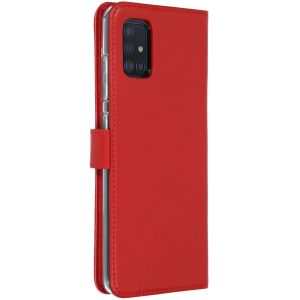 Selencia Echtleder Klapphülle für das Samsung Galaxy A51 - Rot