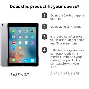 Unifarbene Tablet-Klapphülle Schwarz für das iPad Pro 9.7 (2016)