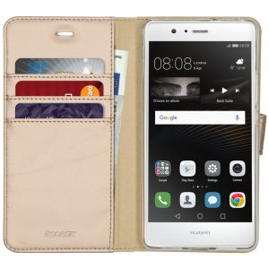 Accezz Wallet TPU Klapphülle Gold für das Huawei P9 Lite