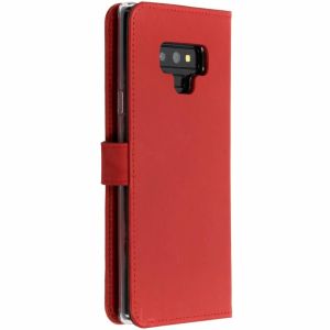 Selencia Echtleder Klapphülle für das Samsung Galaxy Note 9 - Rot