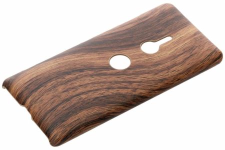 Holz-Design Hardcase-Hülle Braun für das Sony Xperia XZ3