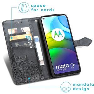 iMoshion Mandala Klapphülle Motorola Moto G9 Power - Schwarz