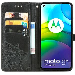 iMoshion Mandala Klapphülle Motorola Moto G9 Power - Schwarz